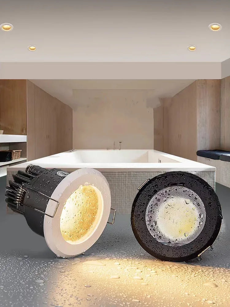 spot led rond étanche en aluminium pour éclairage intérieur extérieur - vue 2 sur 8