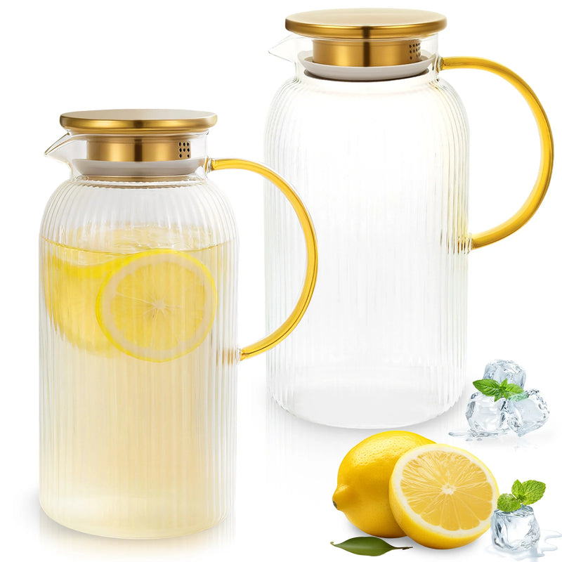 Theiere en verre borosilicate avec couvercle grande capacite