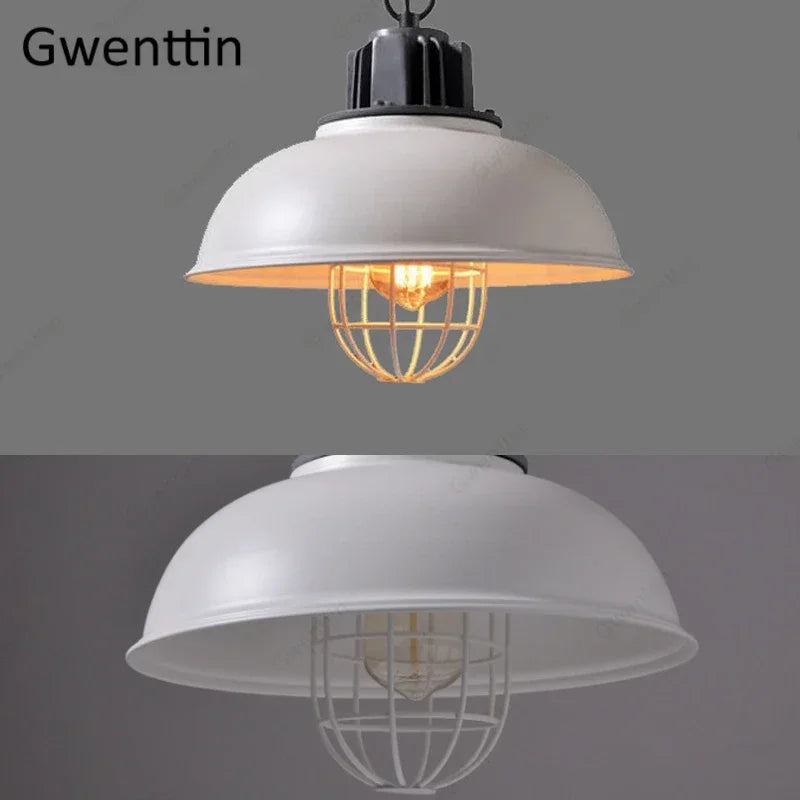 lustre rétro en fer pour décoration intérieure et éclairage - vue 4 sur 7