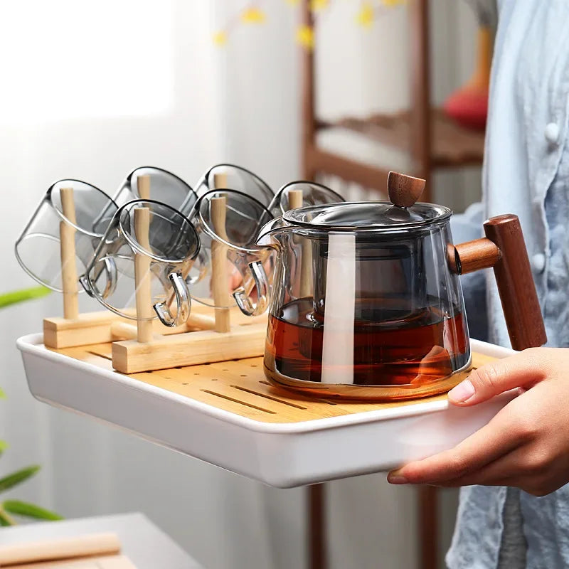 Théière japonaise en verre résistant chaleur style gaiwan - vue 5 sur 6