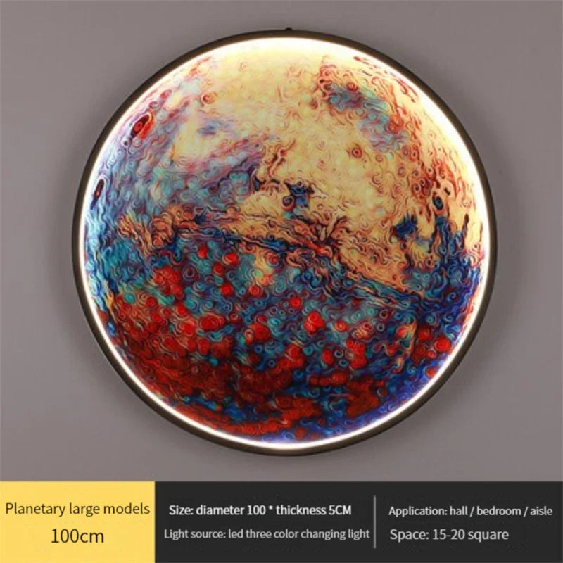 applique murale led en forme de lune pour décoration intérieure - vue 13 sur 17
