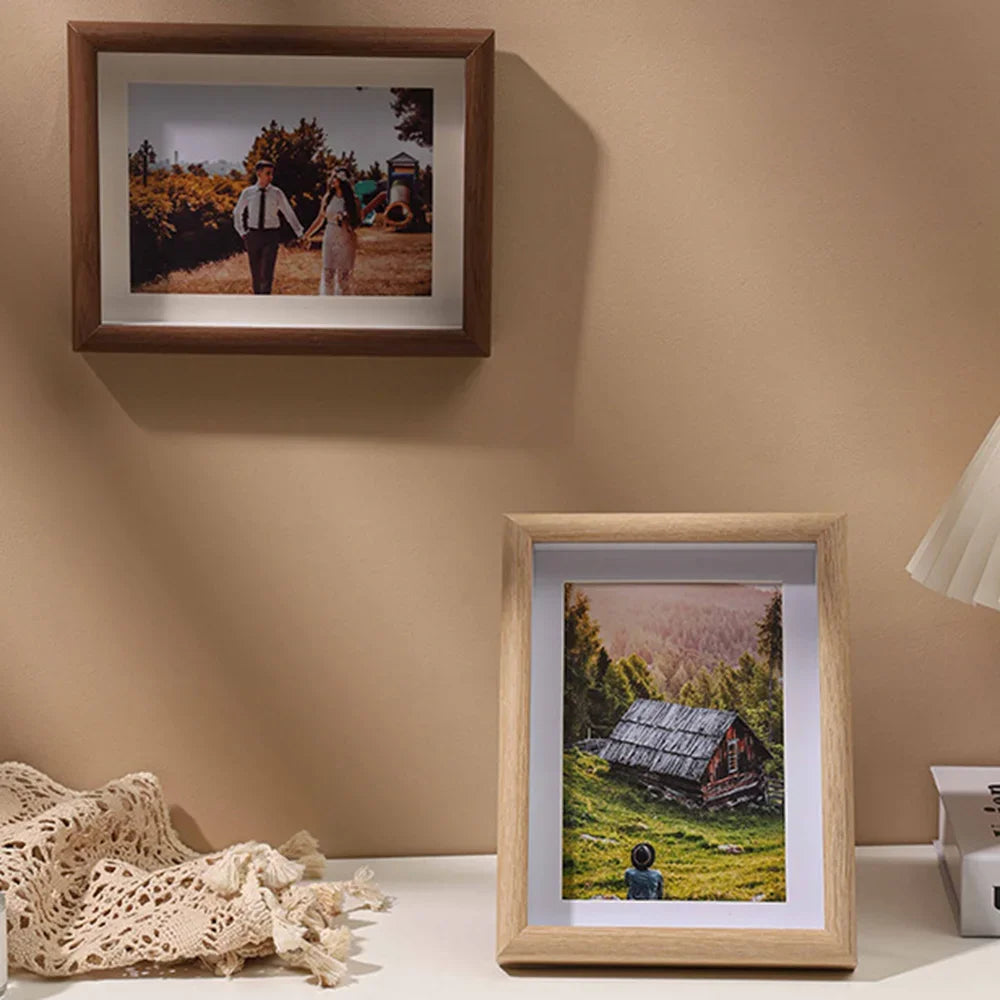 cadre photo en bois pour portraits de famille et souvenirs - vue 7 sur 9