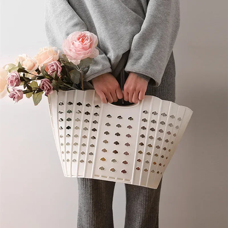 panier pliable pour rangement vêtements et jouets - vue 4 sur 8