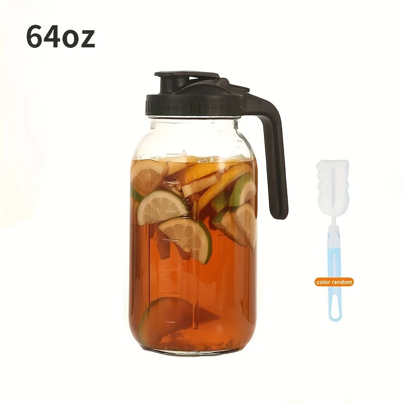 Carafe eau verre 19l avec poignée et couvercle