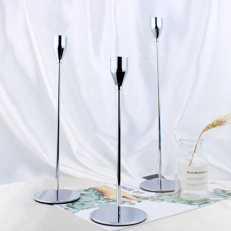 bougeoir conique en métal pour événements et décorations élégantes - vue 10 sur 13