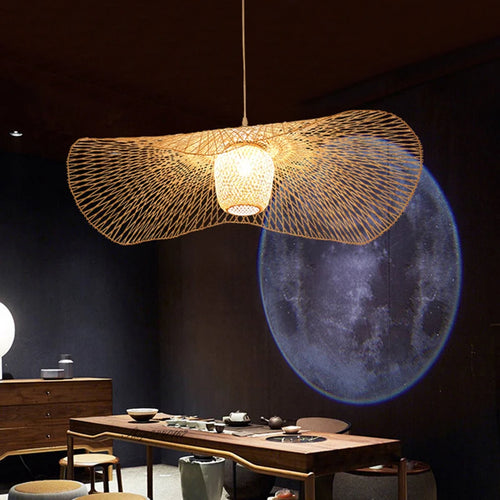 suspension en bambou créative pour éclairage intérieur moderne - vue 3 sur 9