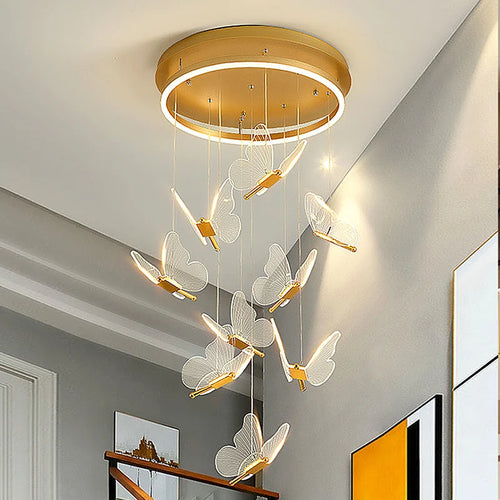 Suspension LED papillon au design nordique 90/220V