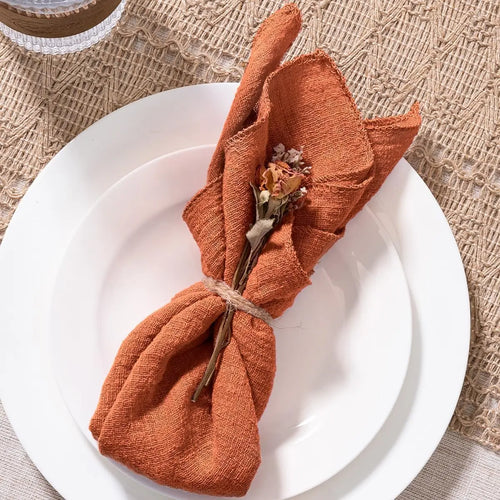 Serviette de table gaze de coton artisanal lot