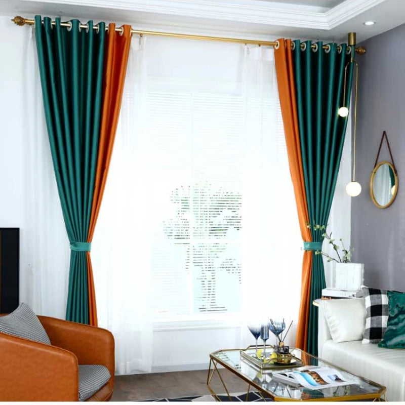 Rideau style nordique moderne occultant plissé salon chambre