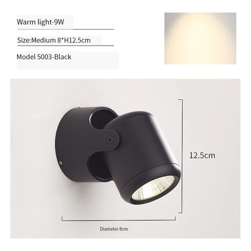 applique murale led moderne réglable rotative pour lecture et décoration - vue 14 sur 14