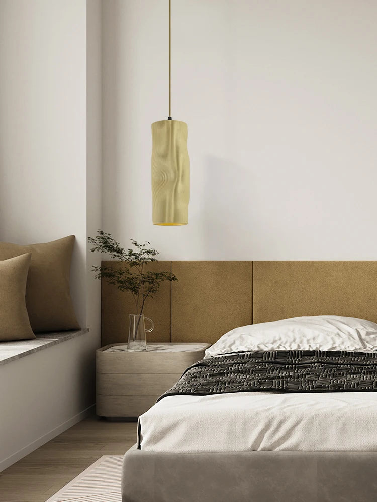 suspension led design rétro nordique wabi sabi décoration maison - vue 4 sur 8