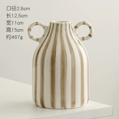 vase en céramique peint à la main avec oreilles décoratif amusant - vue 11 sur 11