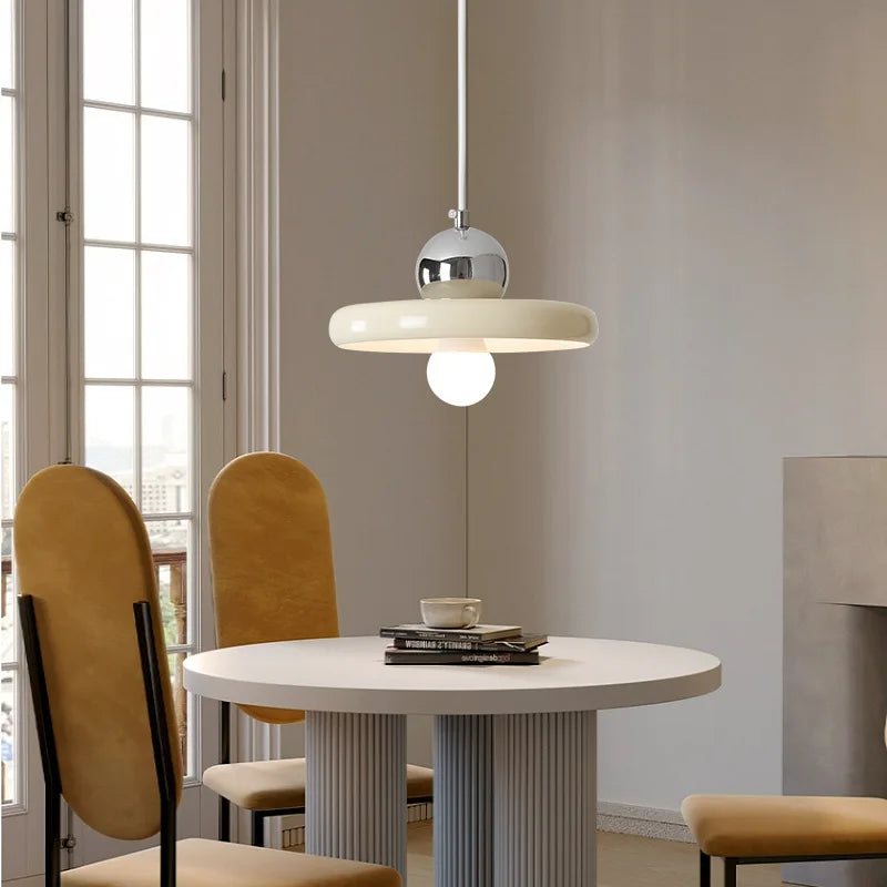 Suspension design arrondi blanc maison - vue 5 sur 10