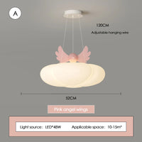 lustre mignon nuage ailes d'ange pour chambre de bébé