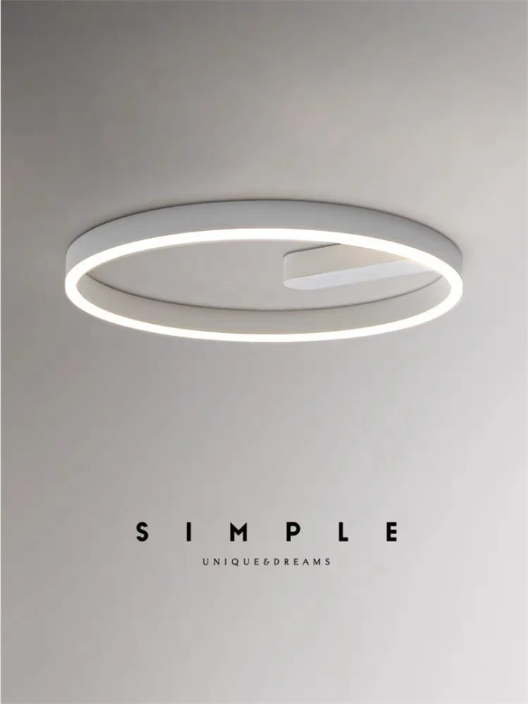 2024 LED ceiling light creative new style bedroom light, living room lighting, modern and simple black white bedroom light - vue 2 sur 7