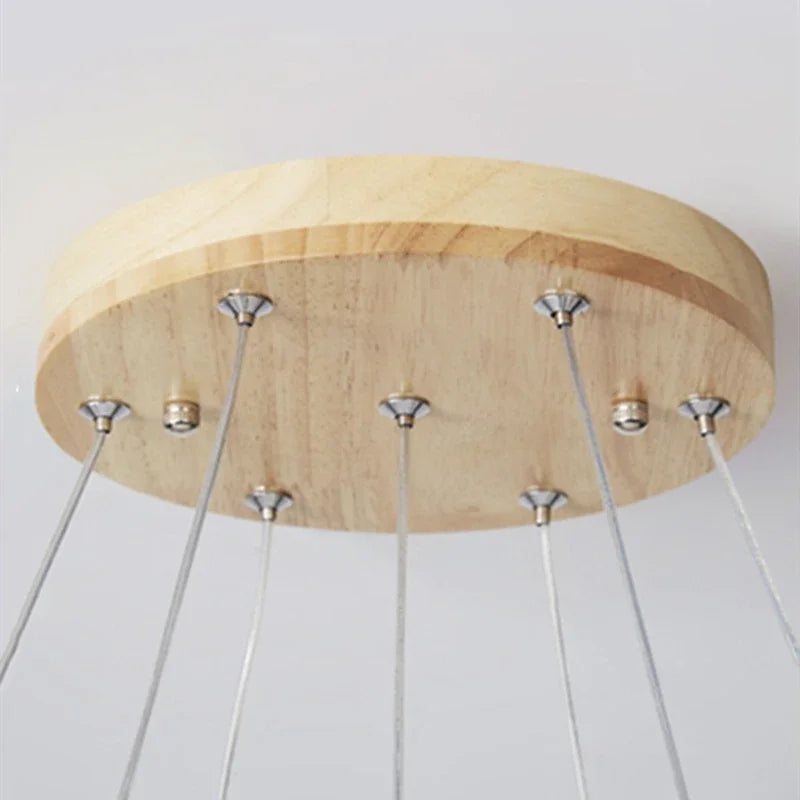lustre à led design multi têtes en verre pour intérieur moderne - vue 5 sur 9
