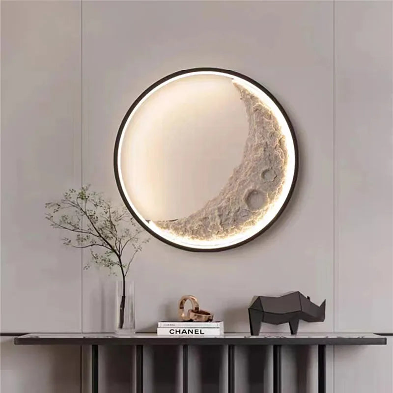 applique murale lune à led avec intensité variable décorative - vue 3 sur 15