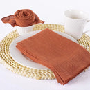 Serviette de table gaze coton style champetre lot