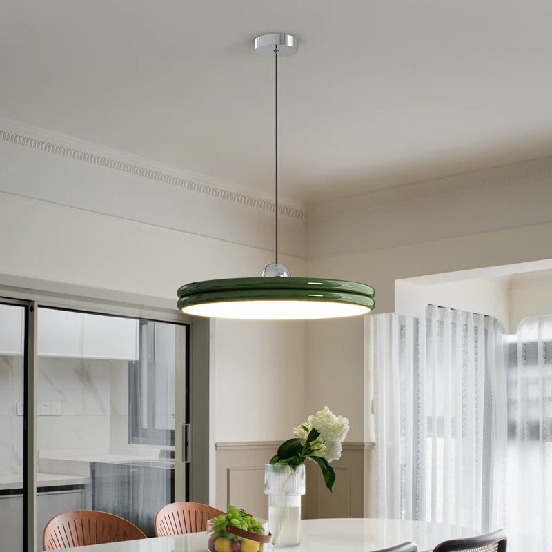 lustre circulaire nordique moderne ovni minimaliste luminaire intérieur