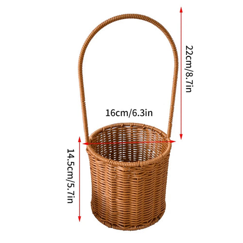 panier de rangement tissé à la main pour jardin et pique-nique - vue 18 sur 27