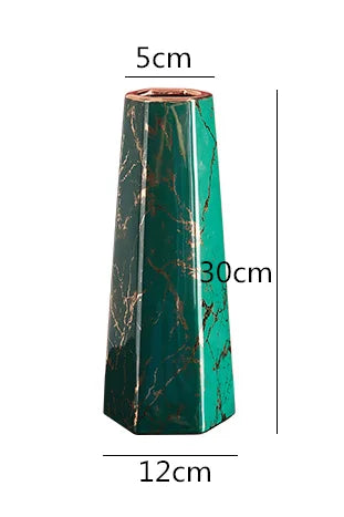 vase hexagonal en céramique pour arrangements floraux décoratifs - vue 14 sur 14