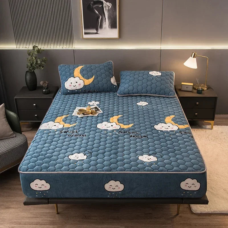 drap matelassé housse de protection en velours épais antidérapante