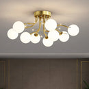lustre en boule de verre nordique doré luminaire décoratif d'intérieur