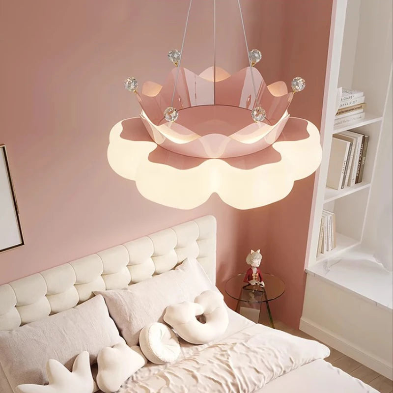 plafonnier romantique en forme de nuage pour chambre d'enfant - vue 4 sur 12
