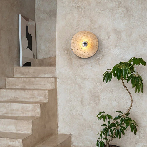 applique murale rétro en pierre naturelle design scandinave à led