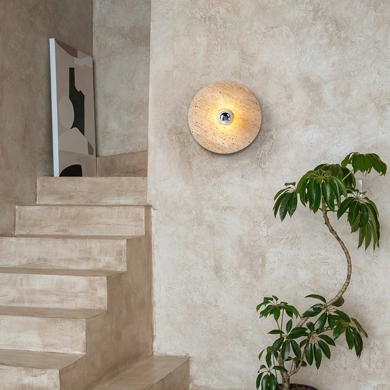 applique murale rétro en pierre naturelle avec éclairage led - vue 6 sur 8