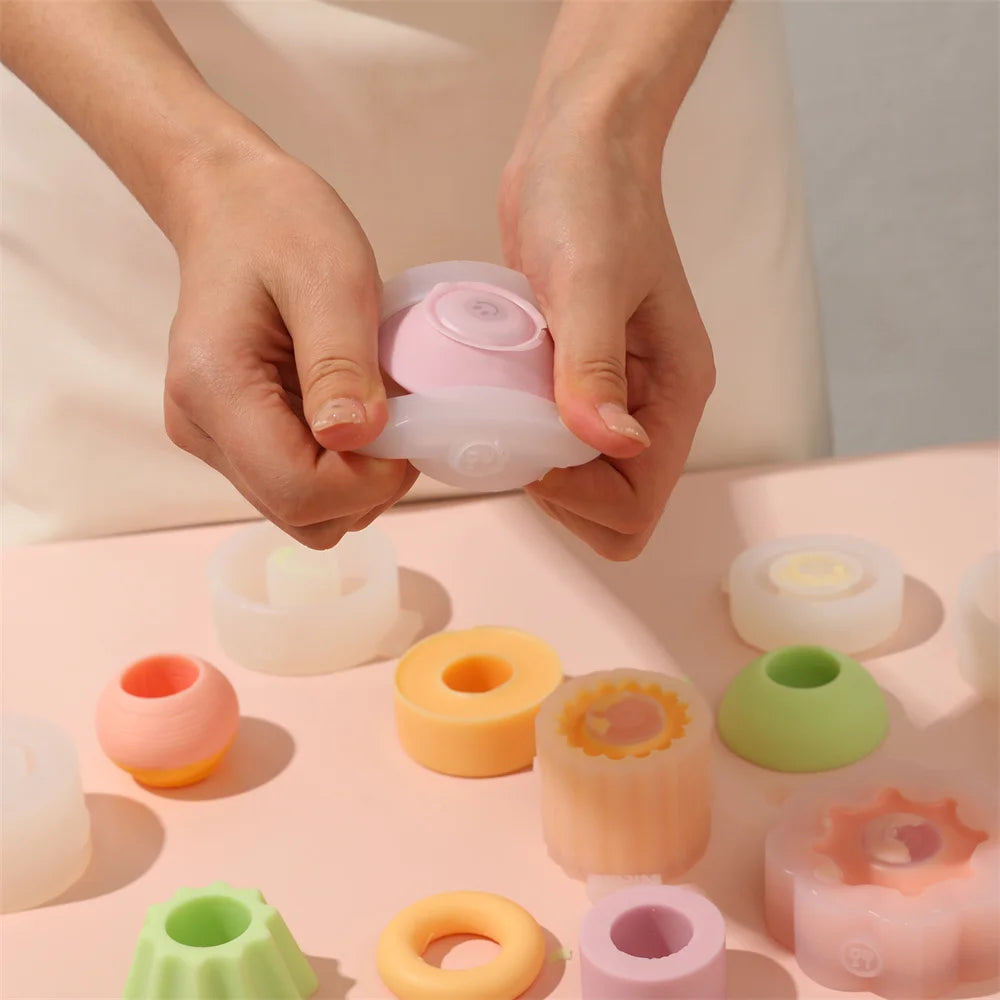 moule à bougie en silicone pour créations artisanales parfumées - vue 4 sur 16