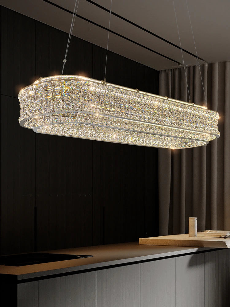 lustre de luxe en cristal pour restaurant bar et hôtel intérieur