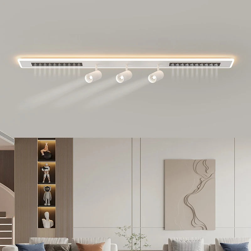 plafonnier led simple spot longue bande trois couleurs - vue 3 sur 10
