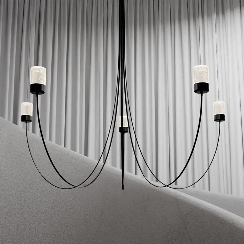 lustre moderne nordique design créatif éclairage suspendu élégant - vue 4 sur 8