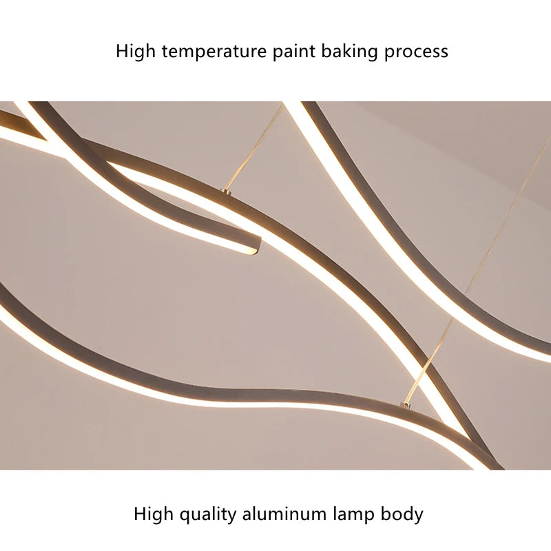 Nordic minimalist LED restaurant pendant lights, bar counter, kitchen pendant lights, living room home decoration hanging lights - vue 7 sur 10