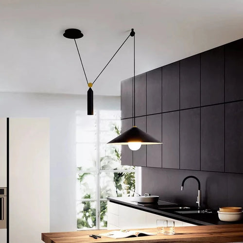 Suspension nordique créatif moderne avec lumières suspendues led