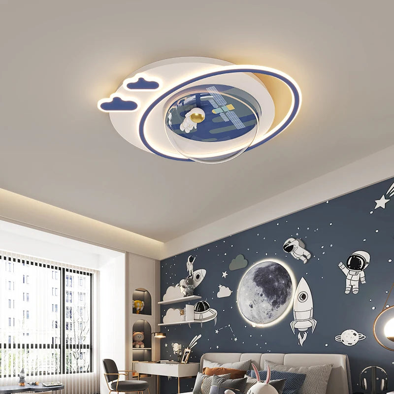 plafonnier à led astronaute espace pour enfants - vue 5 sur 9