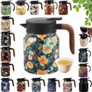 théière isotherme vintage motif floral inox infuseur thermostat
