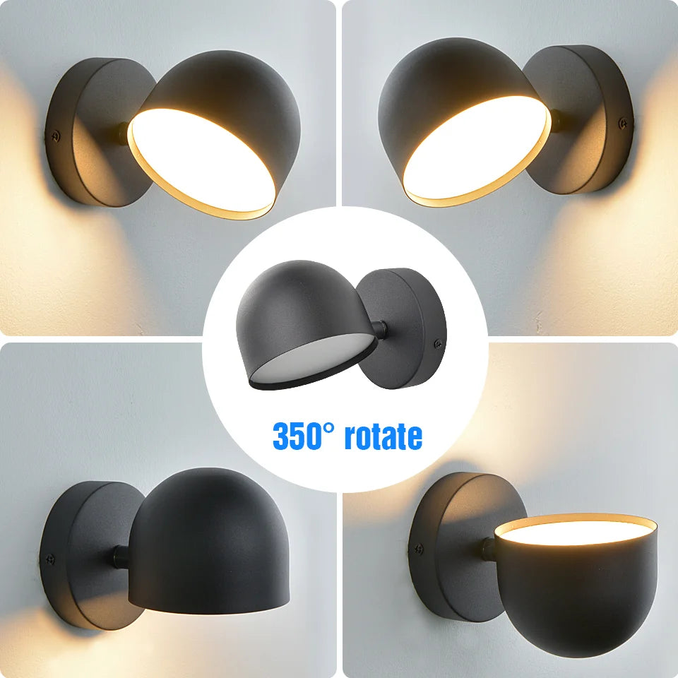 applique murale led tactile rotative 350° avec variateur et prise - vue 11 sur 16