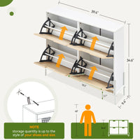 meuble à chaussures en rotin naturel avec portes rabattables et étagères réglables