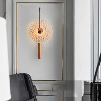 applique murale led ronde en verre pour ambiance