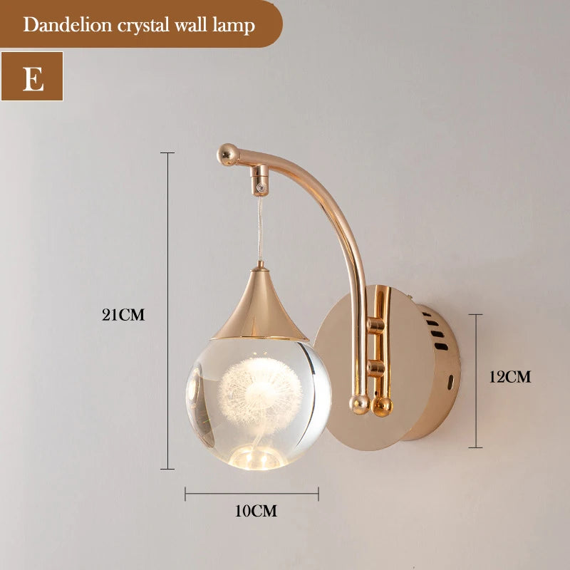 applique murale moderne en forme de goutte de cristal luxe - vue 8 sur 8
