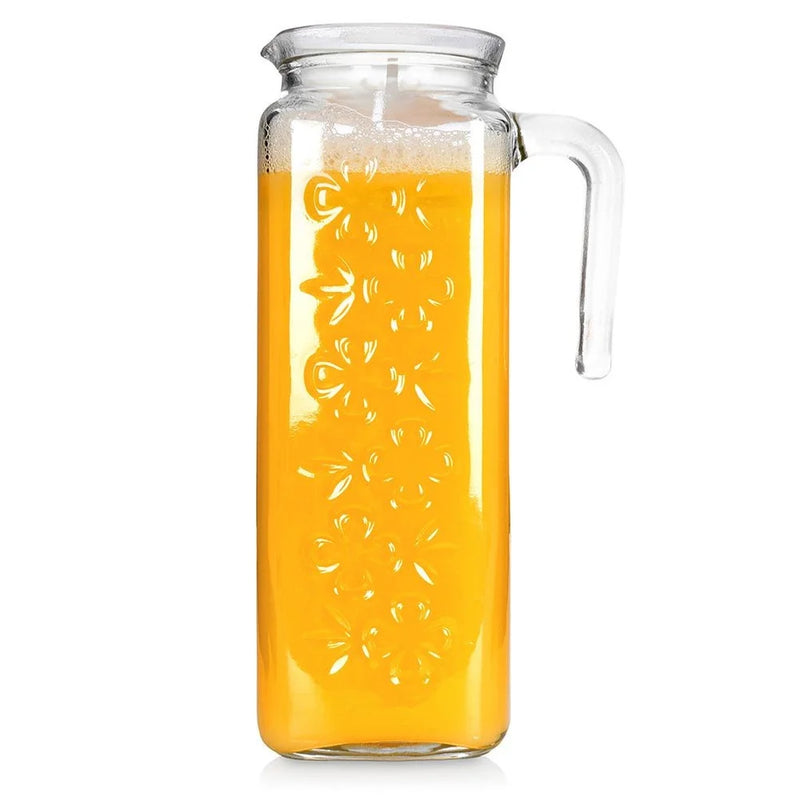 Carafe verre avec poignée et couvercle 12l