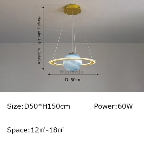 suspension créative terre lune football design original - vue 19 sur 20