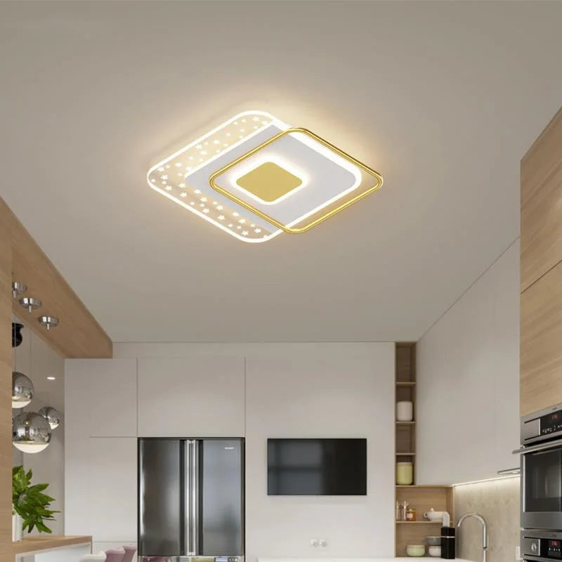 lustre moderne en led pour éclairage d'allée et couloir - vue 4 sur 12