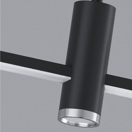 Lustre design LED minimaliste en barre métallique Sarno - vue 7 sur 12
