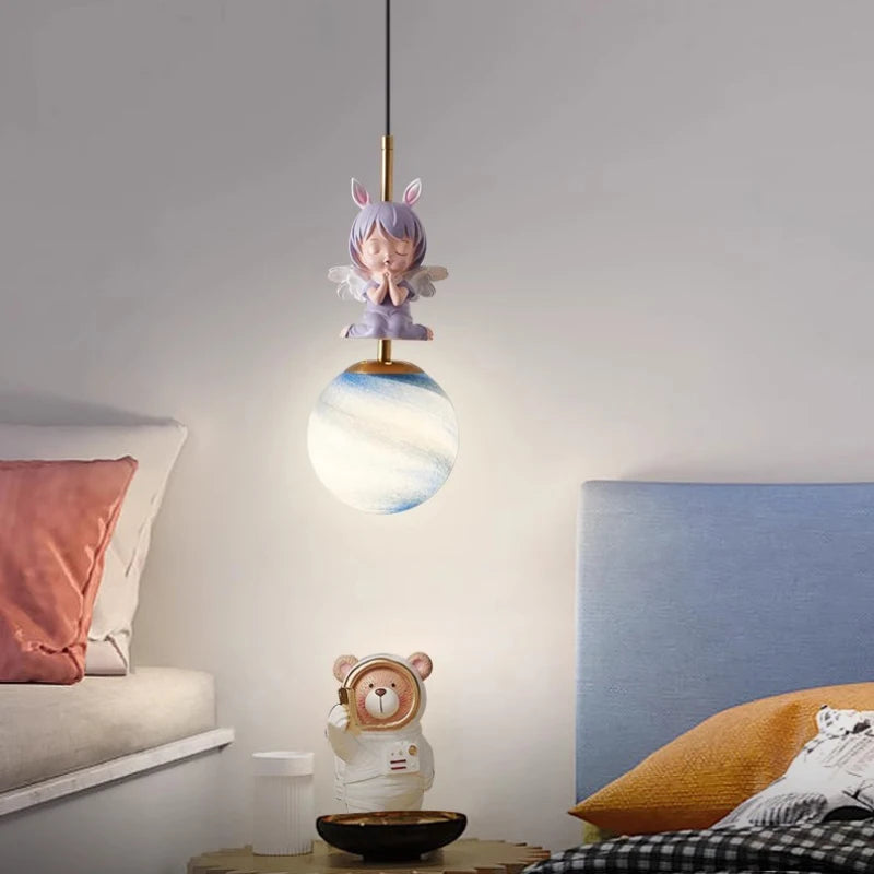applique murale ange moderne pour chambre d'enfant décorative - vue 5 sur 18