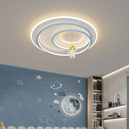 plafonnier led astronaute dessin animé pour enfants protection des yeux - vue 2 sur 12