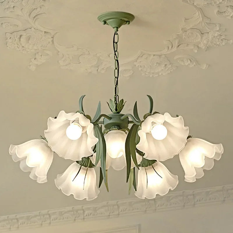 lustre à fleurs médiéval style nordique pour intérieur élégant - vue 2 sur 12