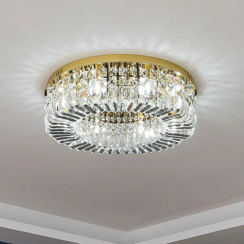 Plafonnier Led suspendu en cristal au design nordique luxueux - vue 9 sur 8